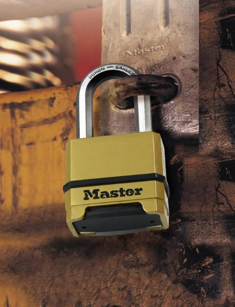MasterLock Hangslot Excell 56mm messing - beugellengte 51mm