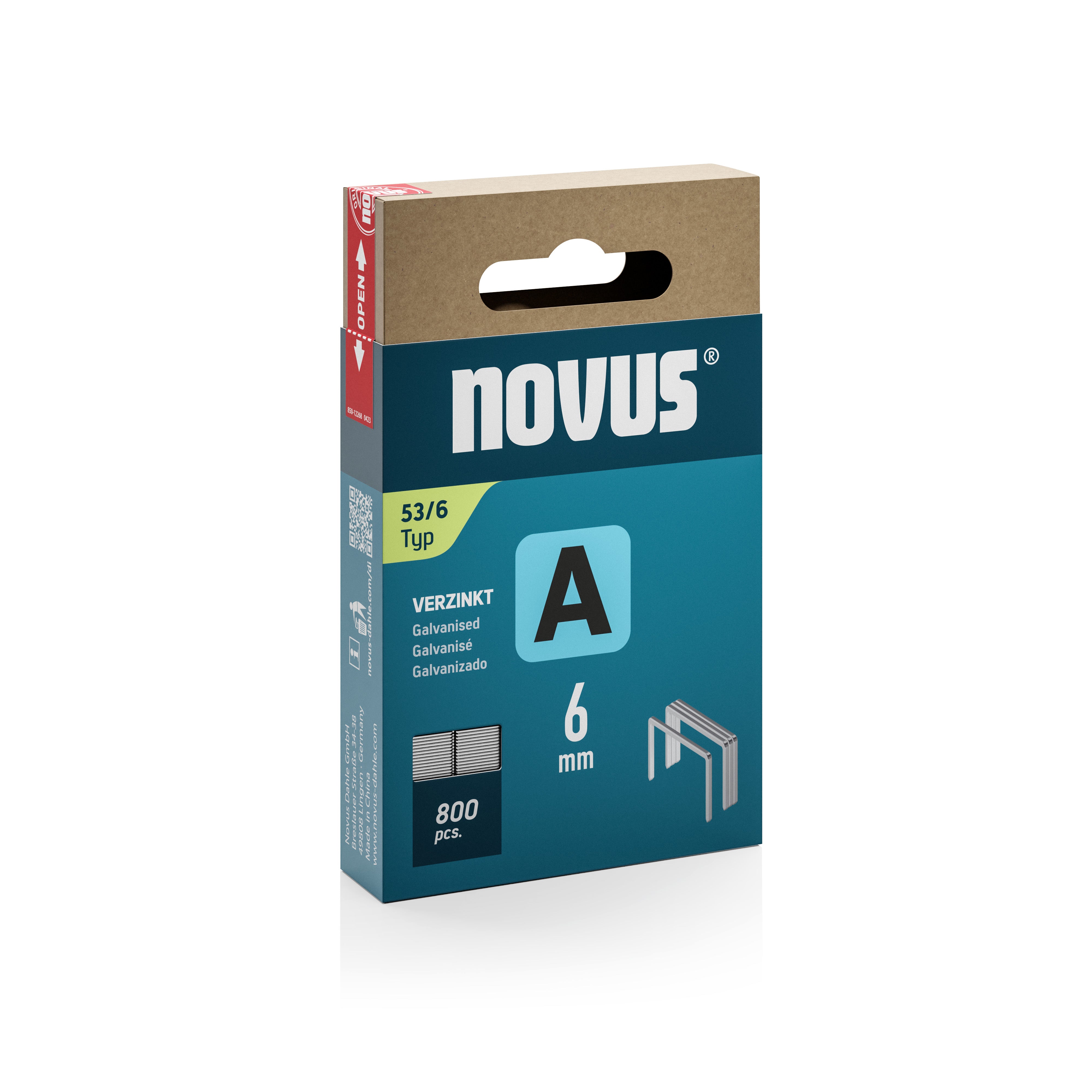 Novus Niet met fijne draad A 53/6mm (800 stuks)