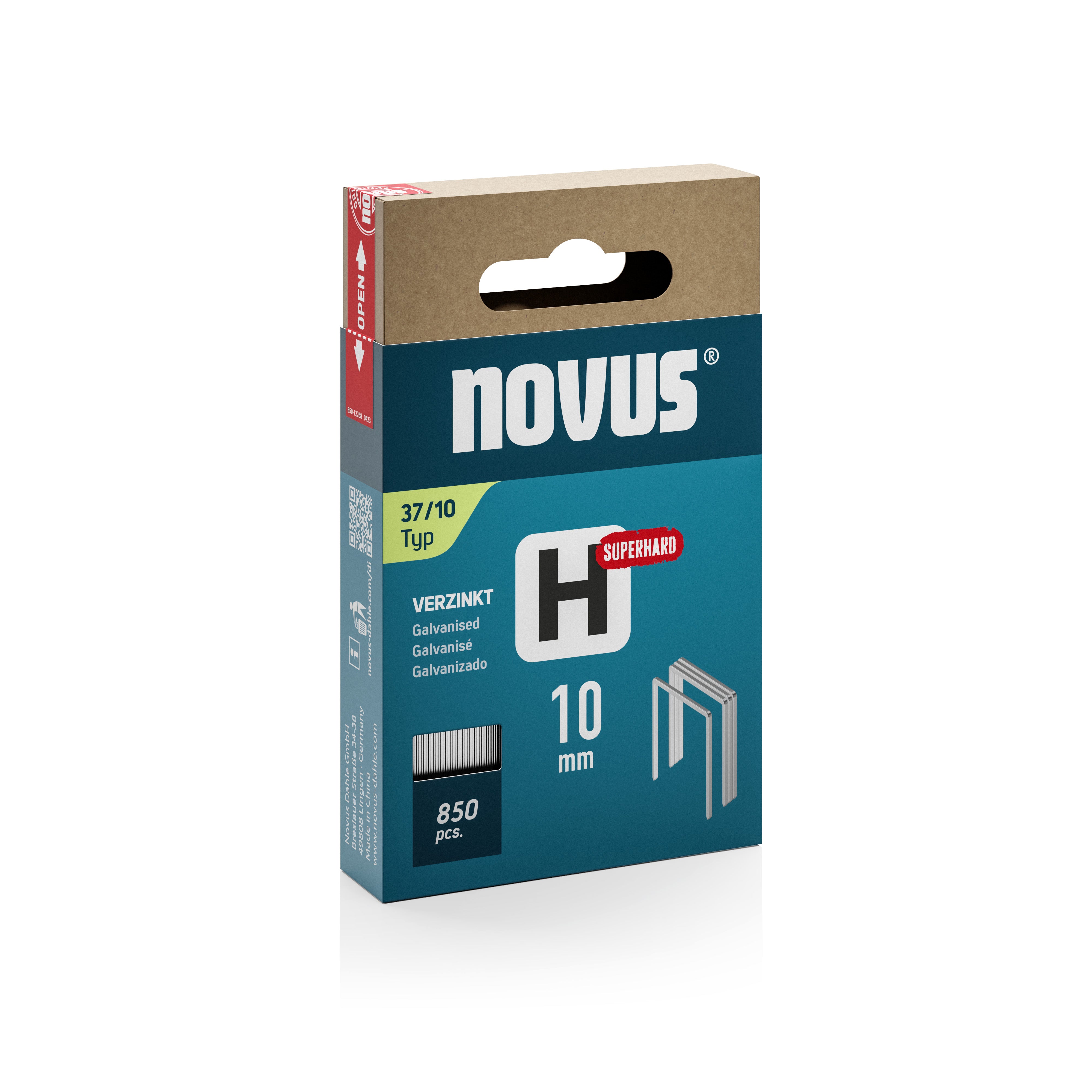 Novus Niet met fijne draad H 37/10mm Superhard (850 stuks)