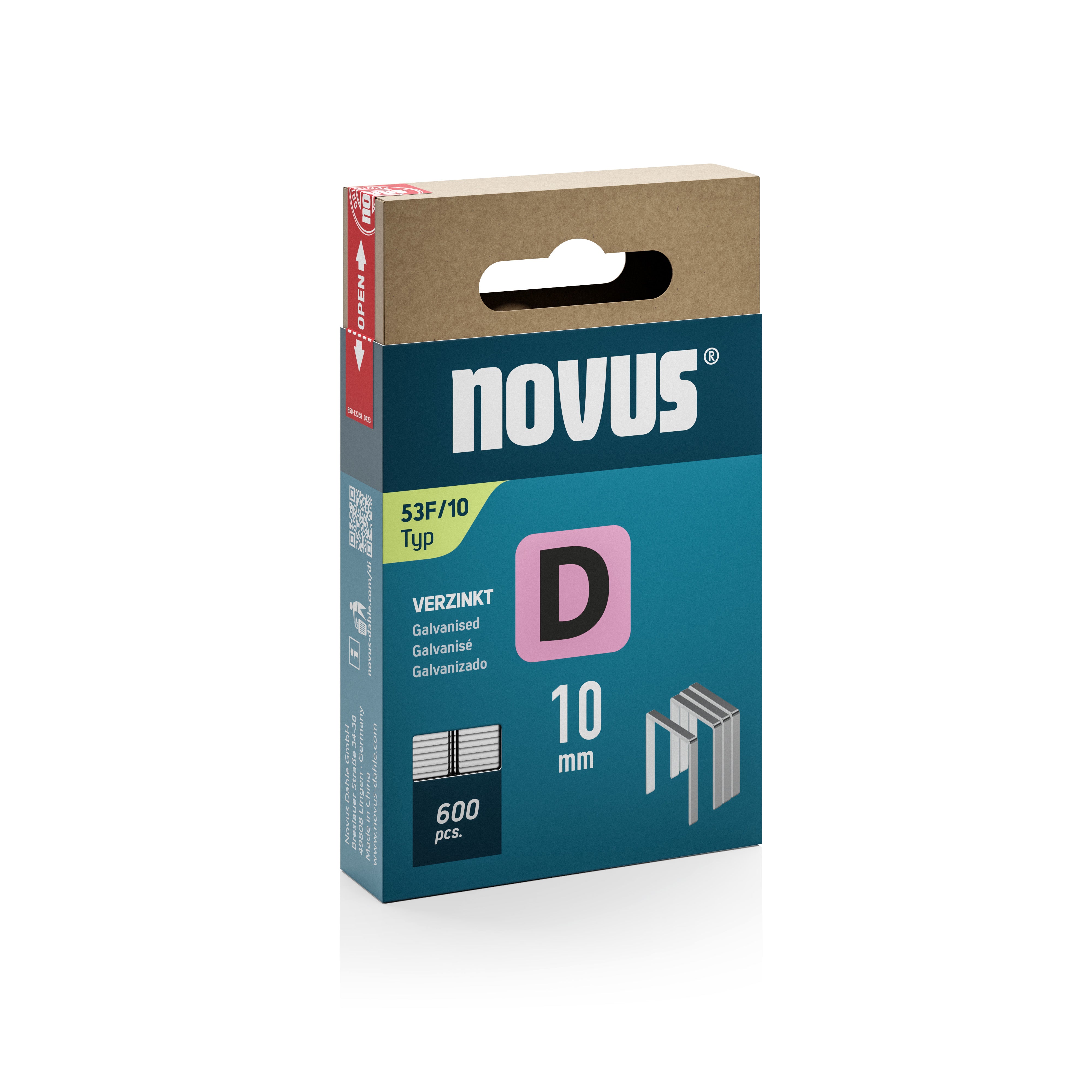 Novus Niet met platte draad D 53F/10mm (600 stuks)