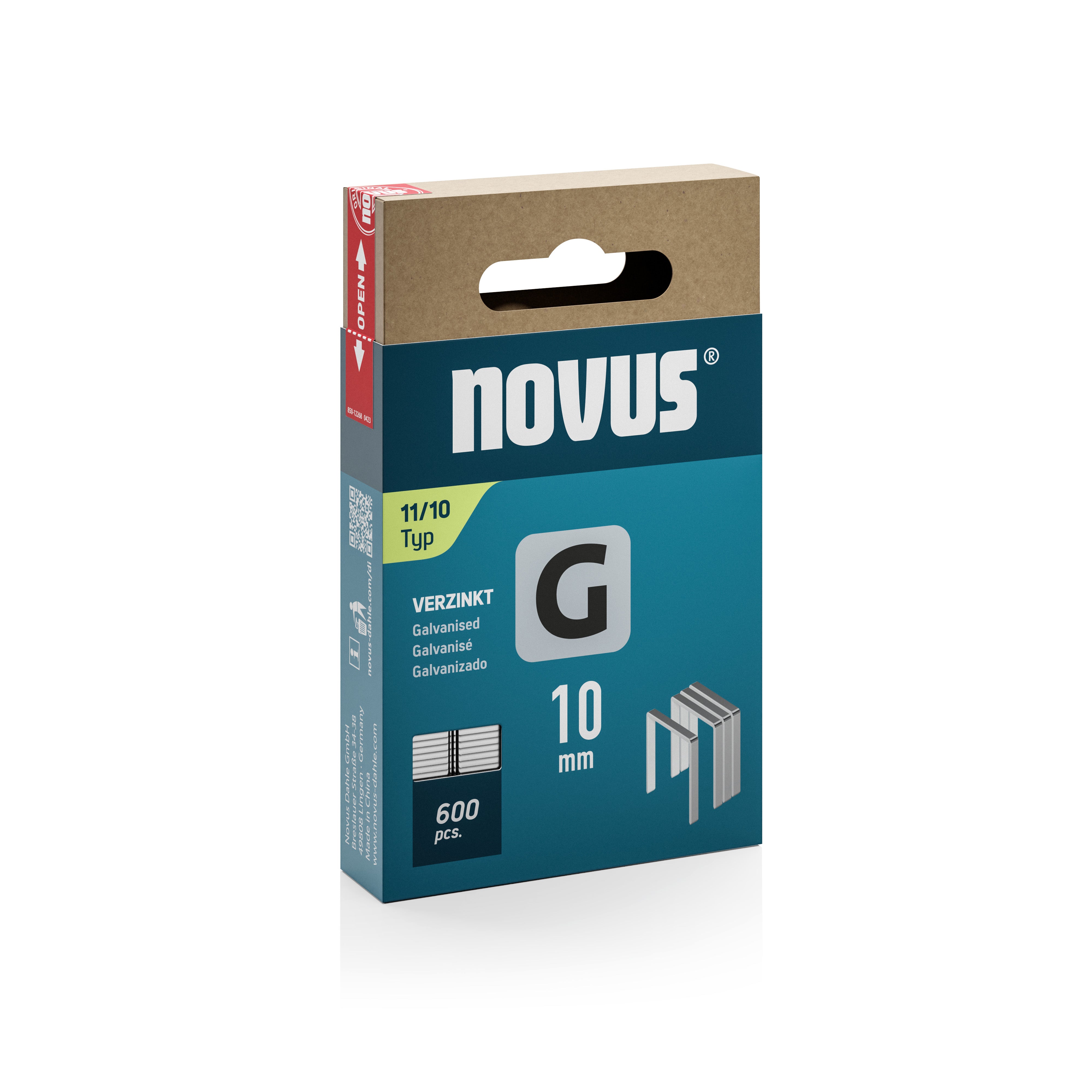 Novus Niet met platte draad G 11/10mm (600 stuks)