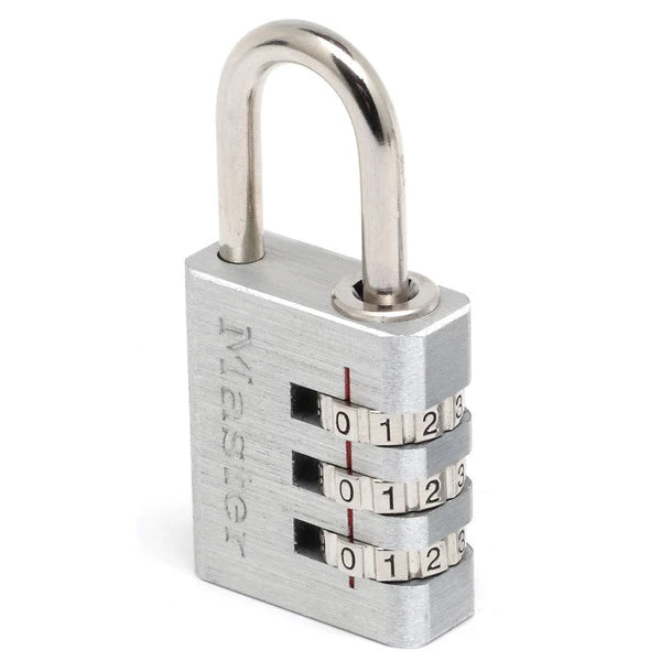 MasterLock Hangslot 30mm aluminium - 3 cijfers