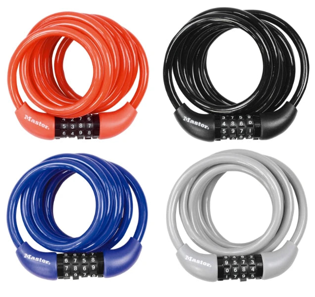 MasterLock Kabelslot met 4-cijferige combinatiekeuze 1,8m x 8mm kleur