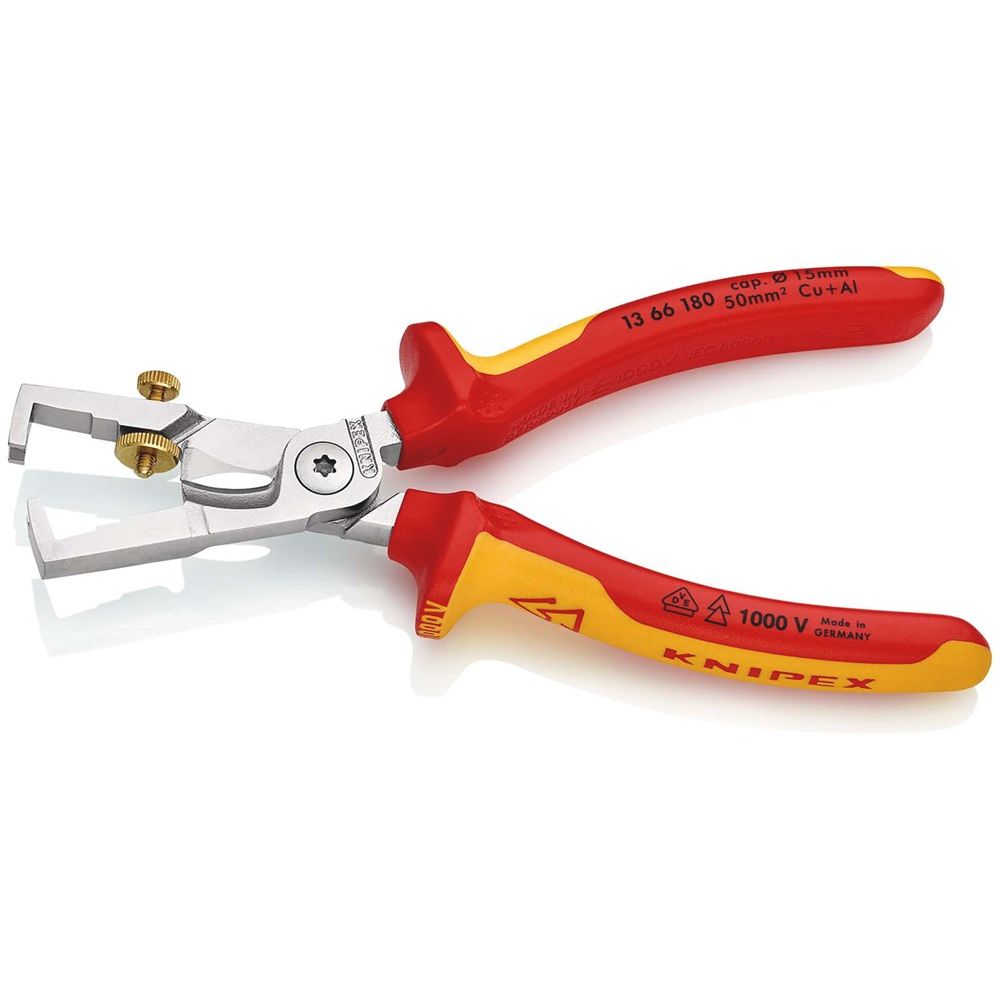 KNIPEX 13 66 180 StriX® Striptangen met kabelschaar geïsoleerd met meer-componentengrepen, VDE-getes-2