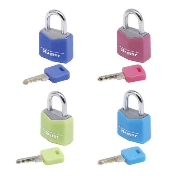 MasterLock Hangsloten 20mm pastelkleuren (set van 4)