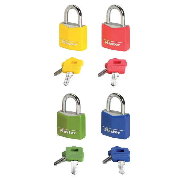 MasterLock Hangslot gekleurd aluminium 30mm - beugellengte 18mm
