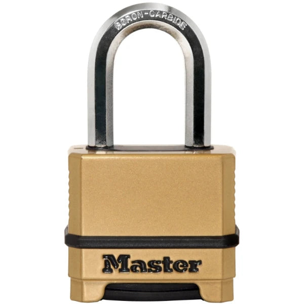MasterLock Hangslot Excell 56mm messing - beugellengte 38mm