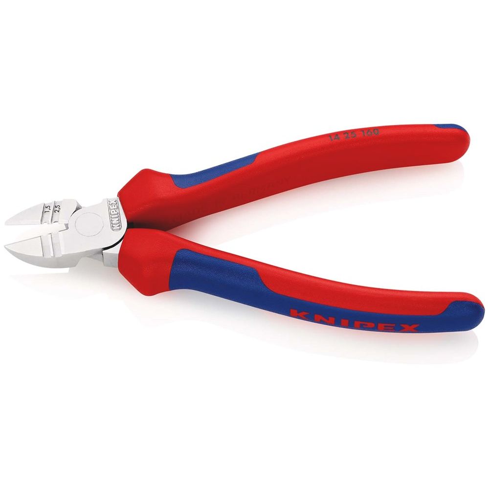 KNIPEX 14 25 160 Afstrip-zijsnijtang met meer-componentengrepen verchroomd 160 mm-2