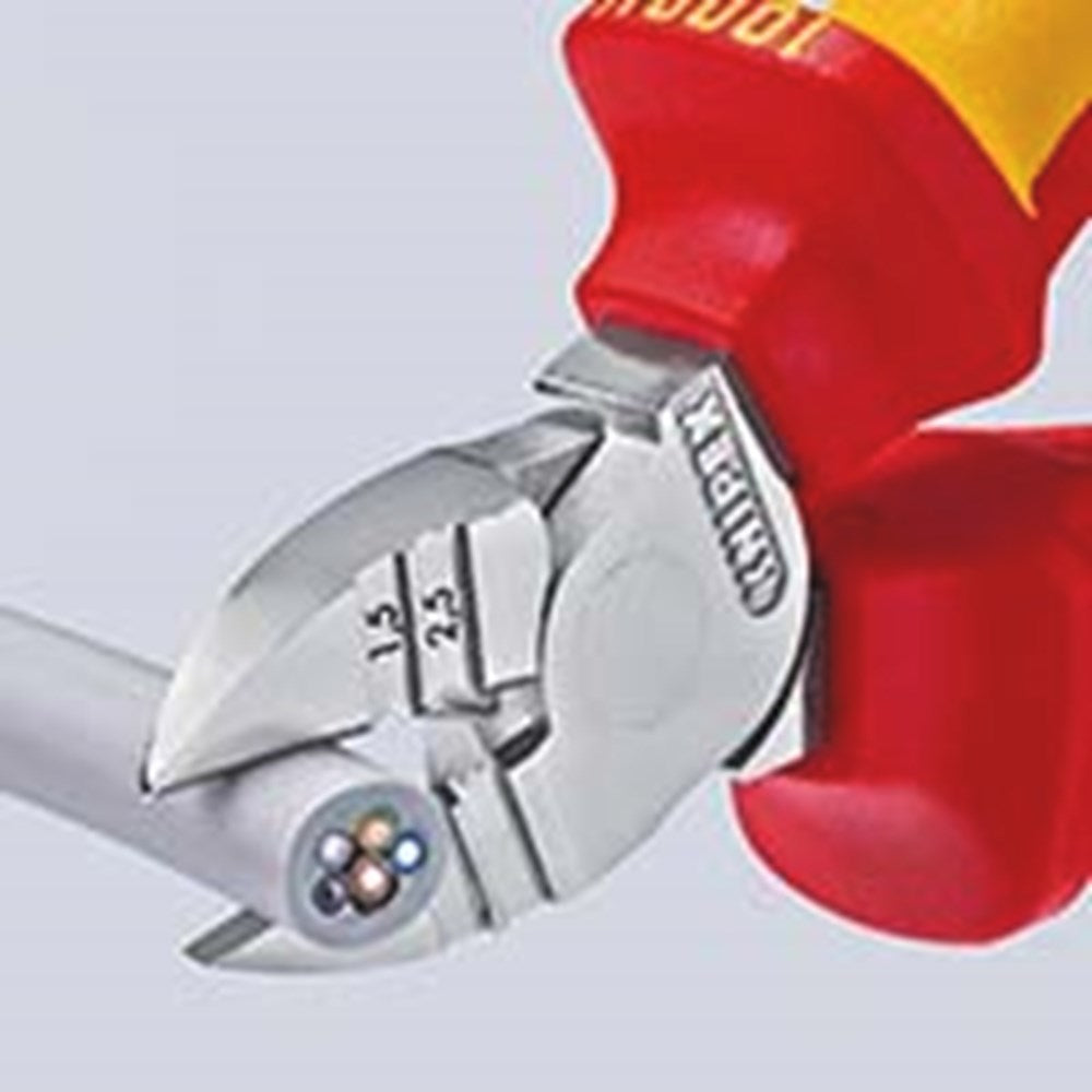 KNIPEX 14 26 160 Afstrip-zijsnijtang geïsoleerd met meer-componentengrepen, VDE-getest verchroomd 16-4