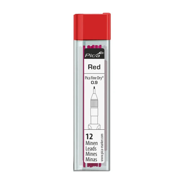 Pica Fine Dry 7031 Navulling rood - 12 staafjes