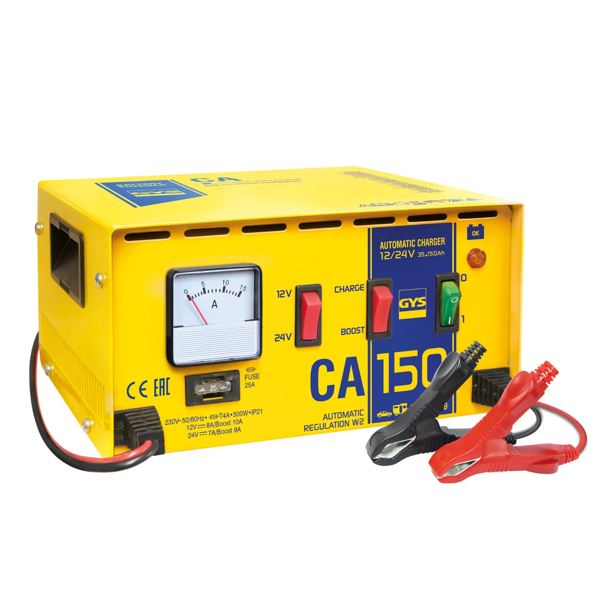 GYS Automatische acculader CA 150 12/24V