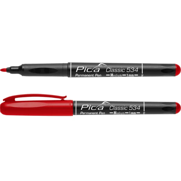 Pica Classic 534/40 Permanent Pen Medium 1.0 mm rood