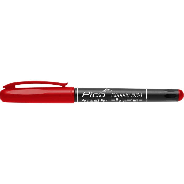 Pica Classic 534/40 Permanent Pen Medium 1.0 mm rood