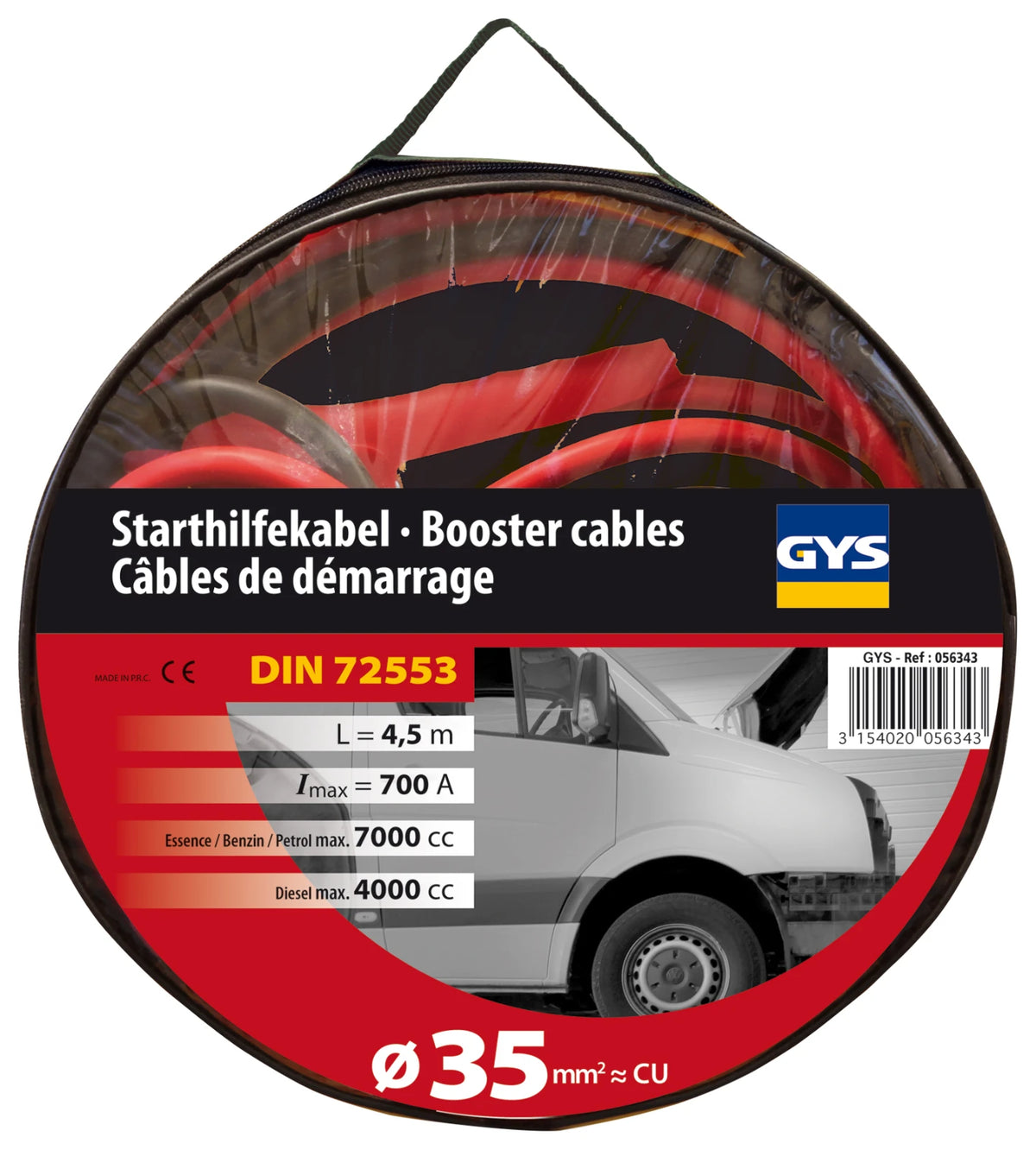 GYS Startkabel 700A 4,5 m - afbeelding 3