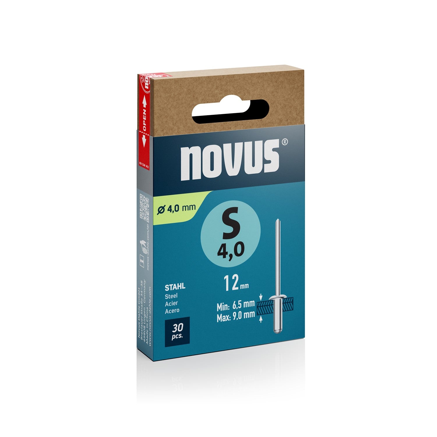 Novus Blindklinknagel S4x12 mm Staal (30 stuks)
