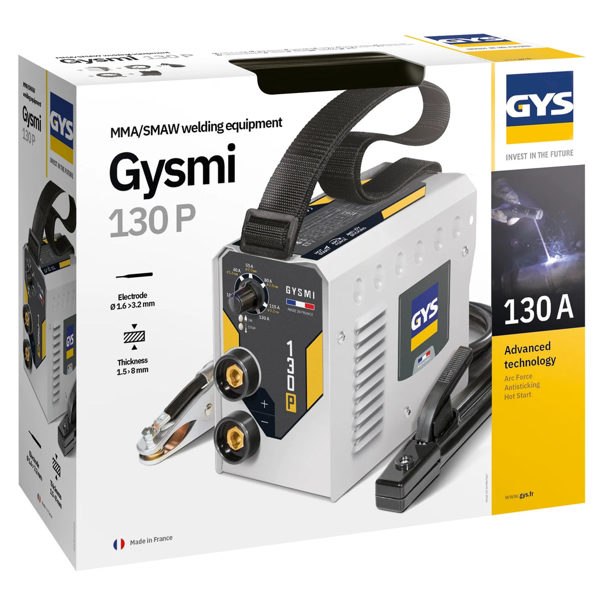 GYS Lasinverter GYSMI 130P, koffer, MMA - afbeelding 6