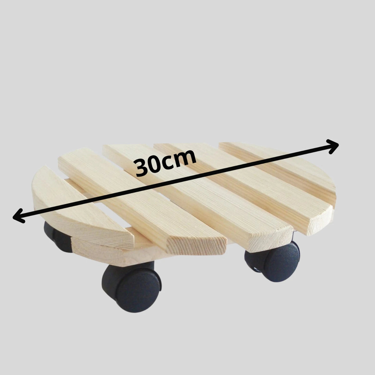 T4ALL Plantenroller vurenhout Ø300x60mm, 30kg