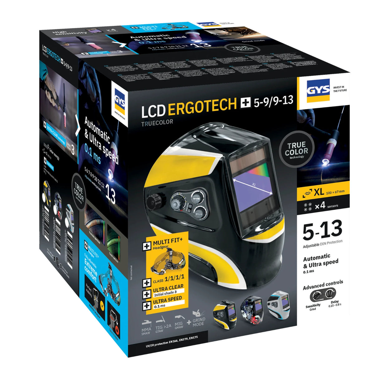 GYS Lashelm Ergotech 5/9-9/13 zwart - afbeelding 5