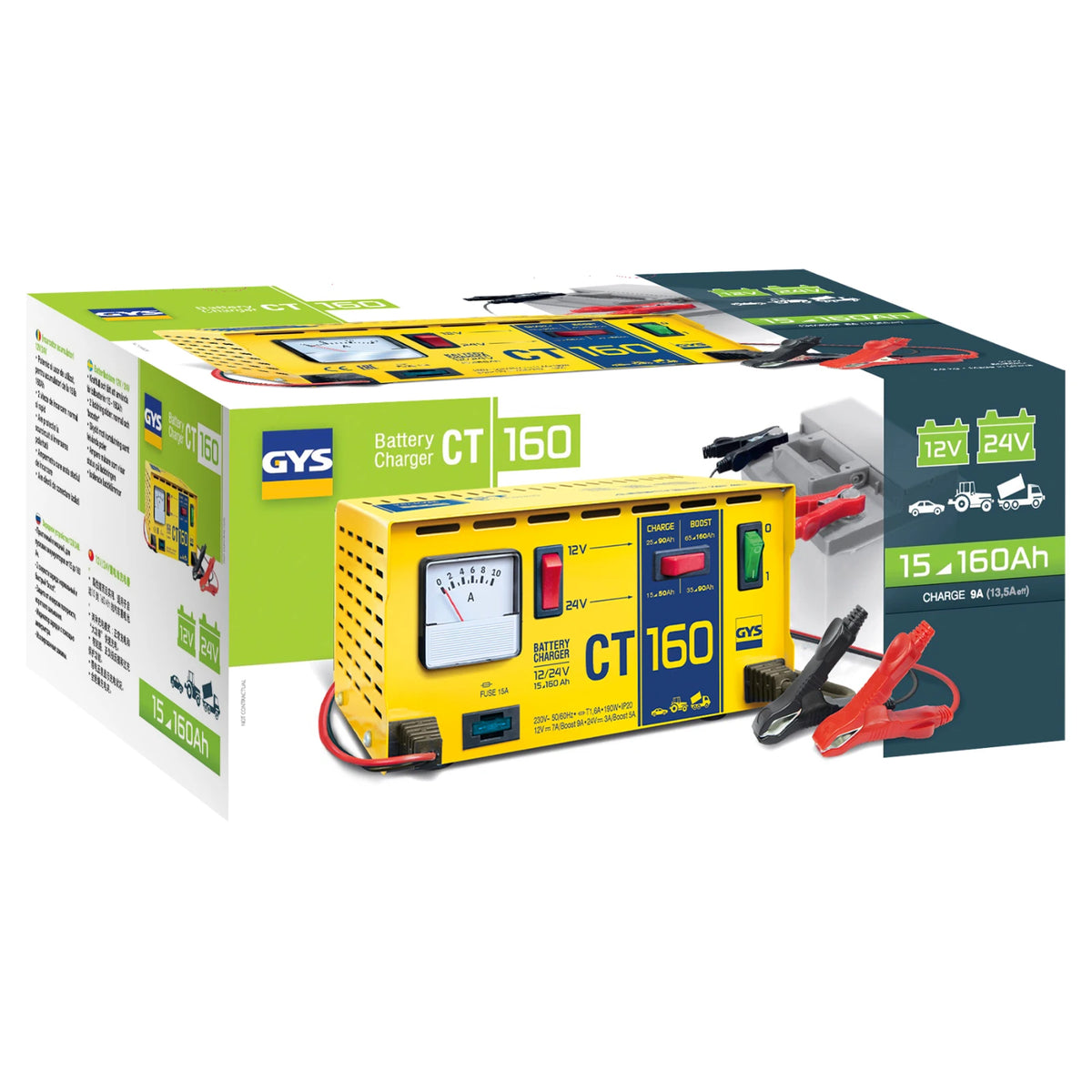 GYS Acculader CT 160 12/24V traditioneel - afbeelding 2