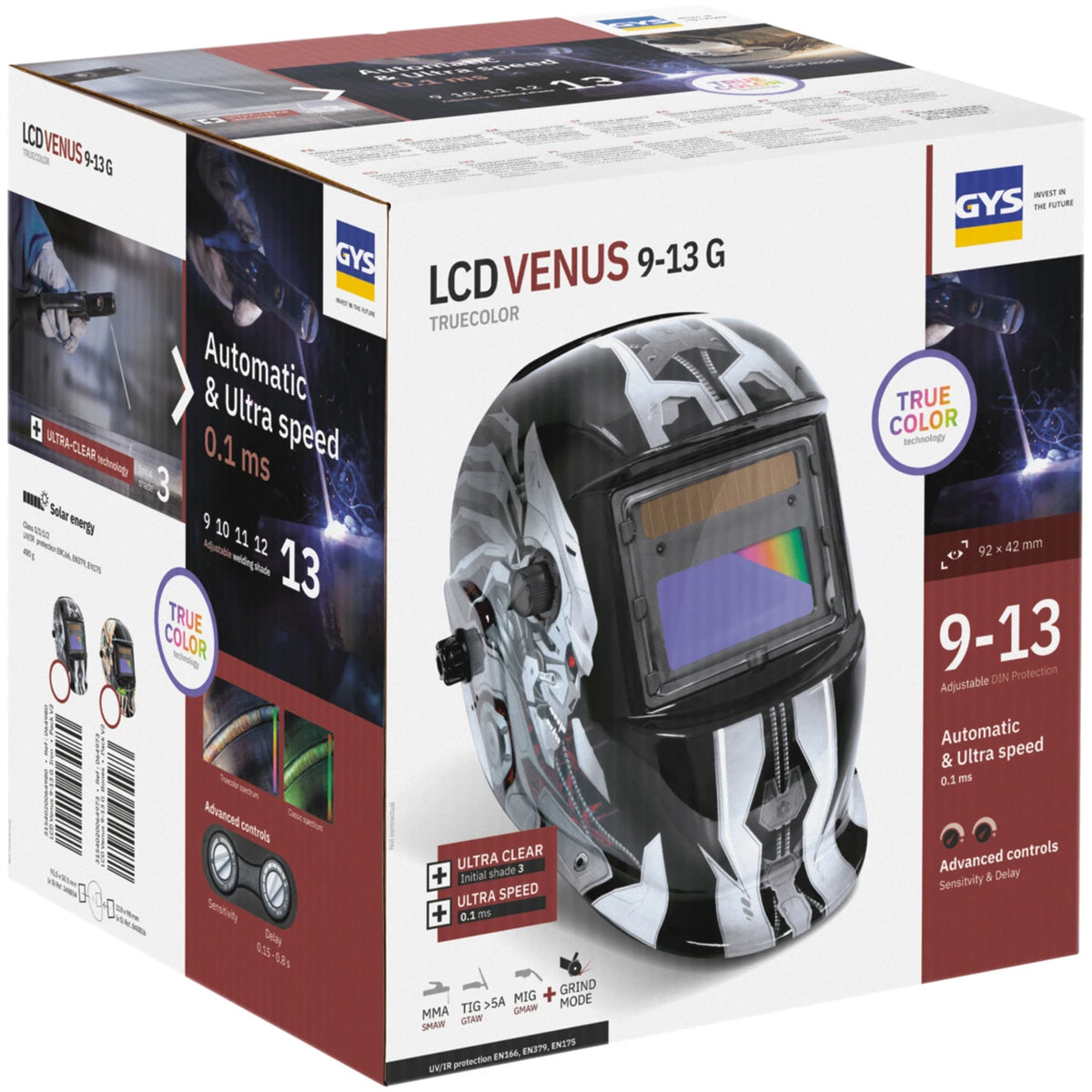 GYS Lashelm LCD Venus 9-13G Iron True Color - afbeelding 8
