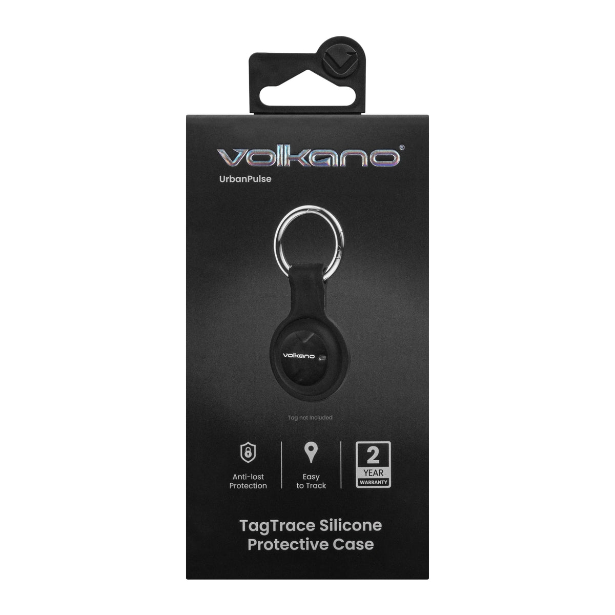 Volkano TagTrace Duo Siliconen trackerhouder – Zwart
