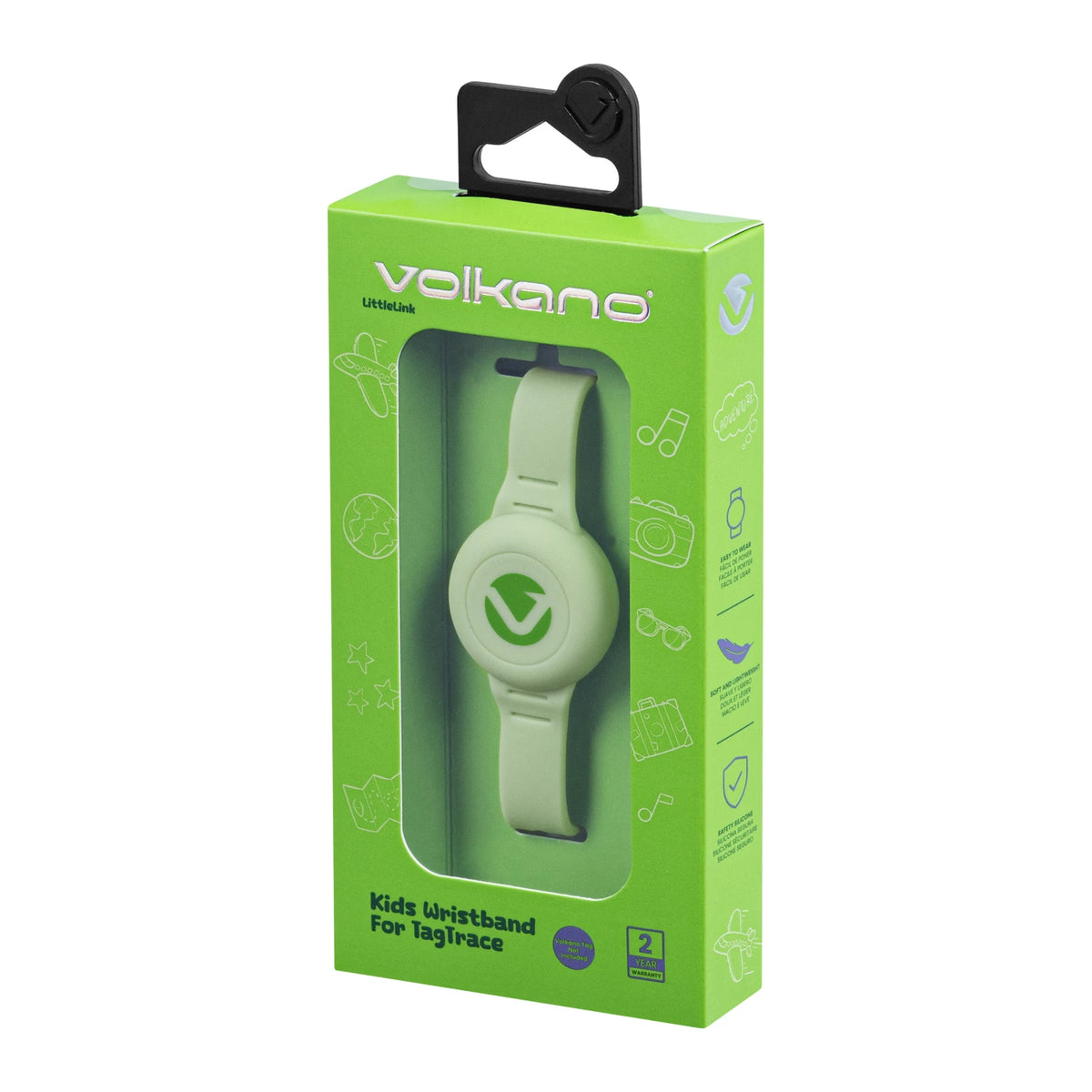 Volkano TagTrace Duo Siliconen polsbandje voor tracker – Groen