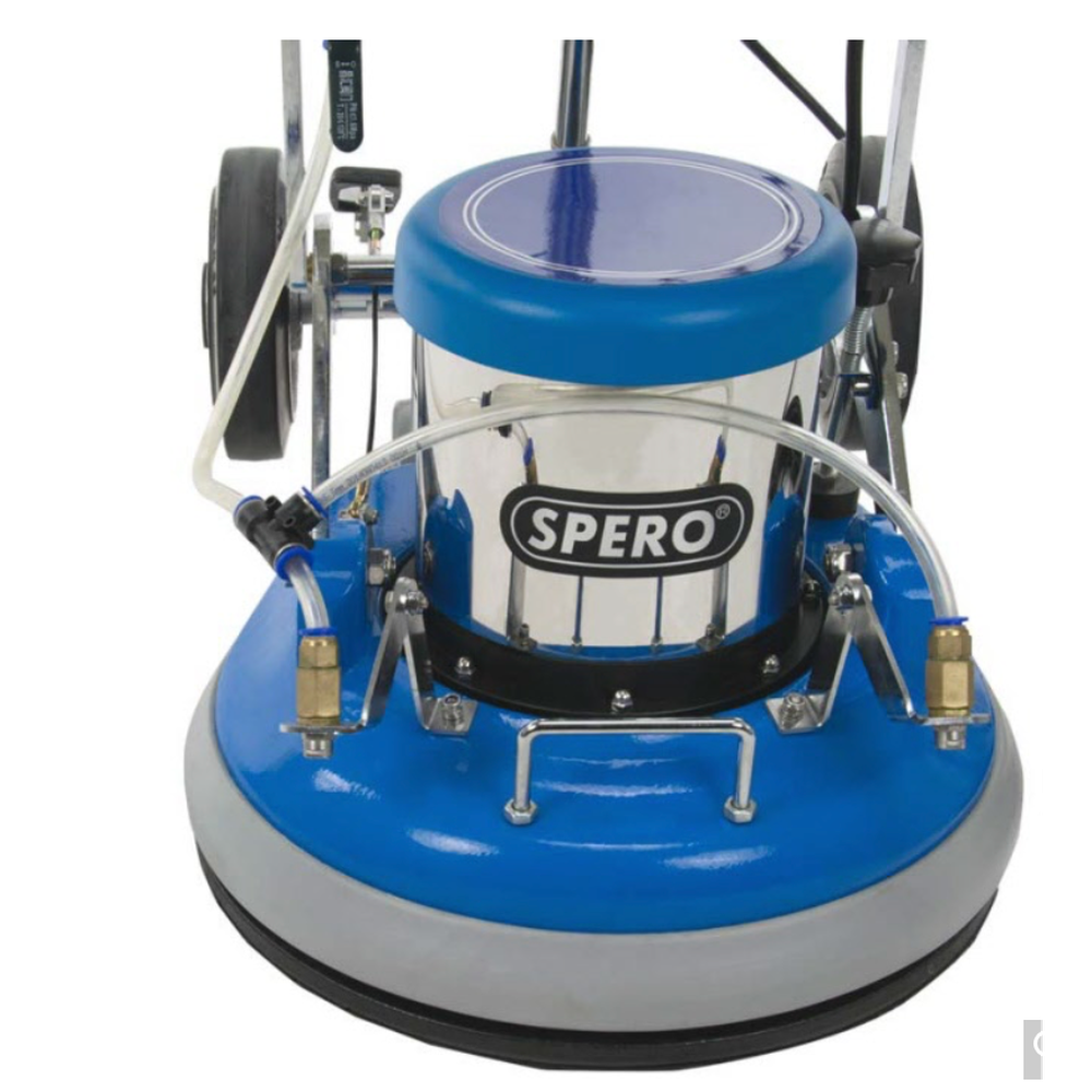 17 inch 1100Watt Boen en schrobmachine met actieve achterwielen & elektrisch sproeisysteem SP5001