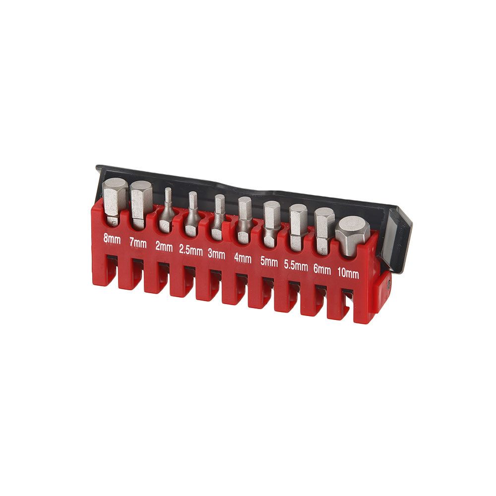 10pc 1/4" Hex bit set (SAE)