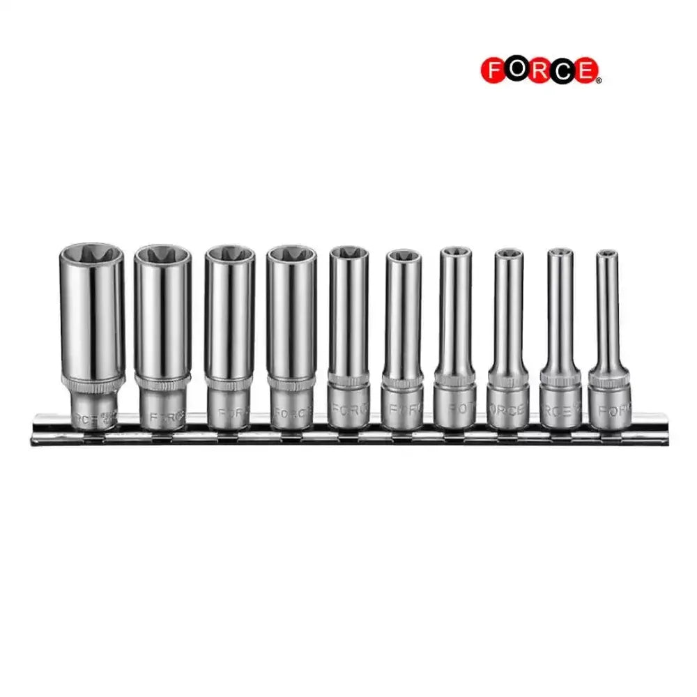 1/4" Socket set Torx long 10 pieces