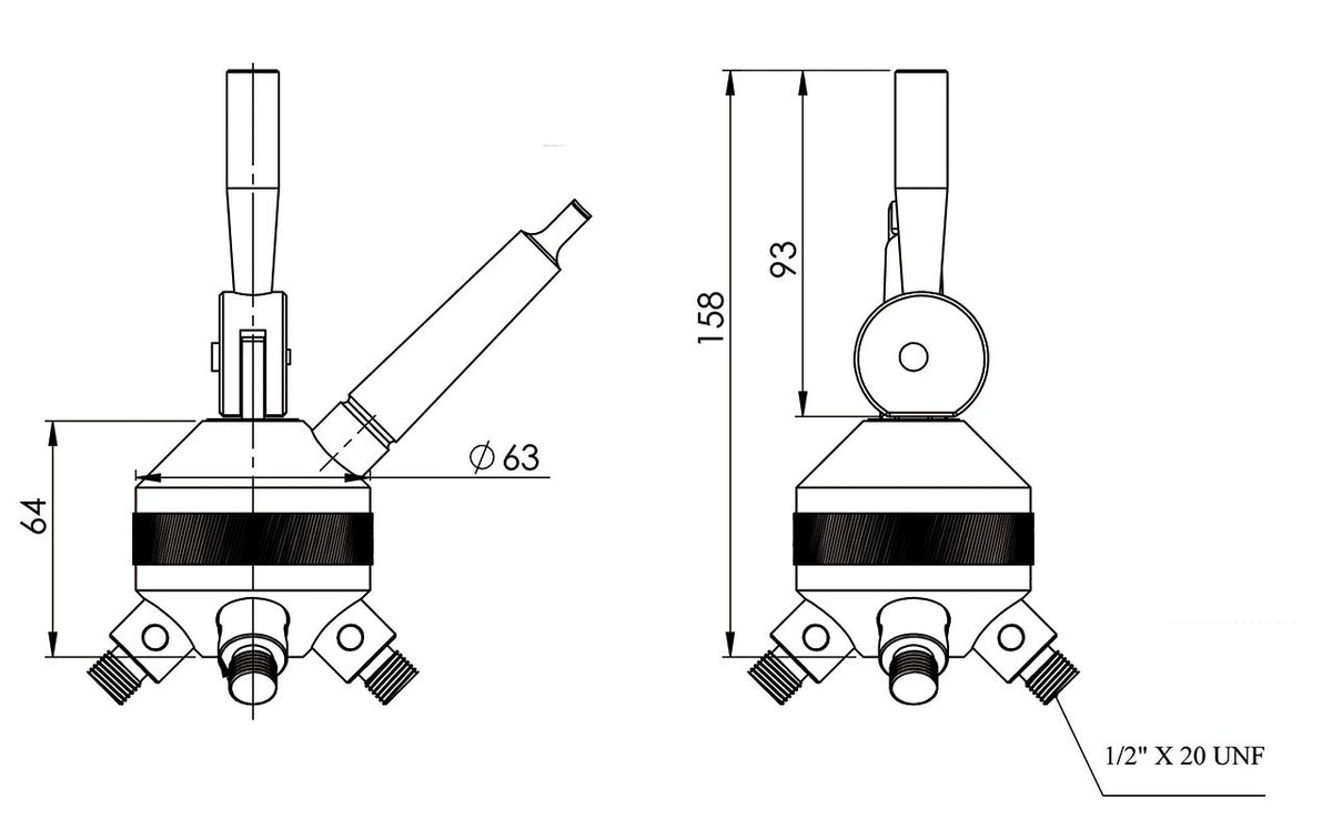 Bernardo Revolverkop MK 2 voor 4 tools, inclusief tools