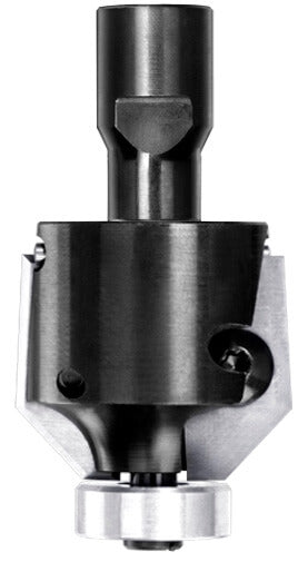 UNITEC houder met fasekeermessen 45° met lager, L3=10 mm, Binnendraad M10, HW