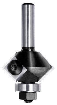 Keermesfasefrees 45° met lager, L2=8.5 mm, S=8 mm, HW