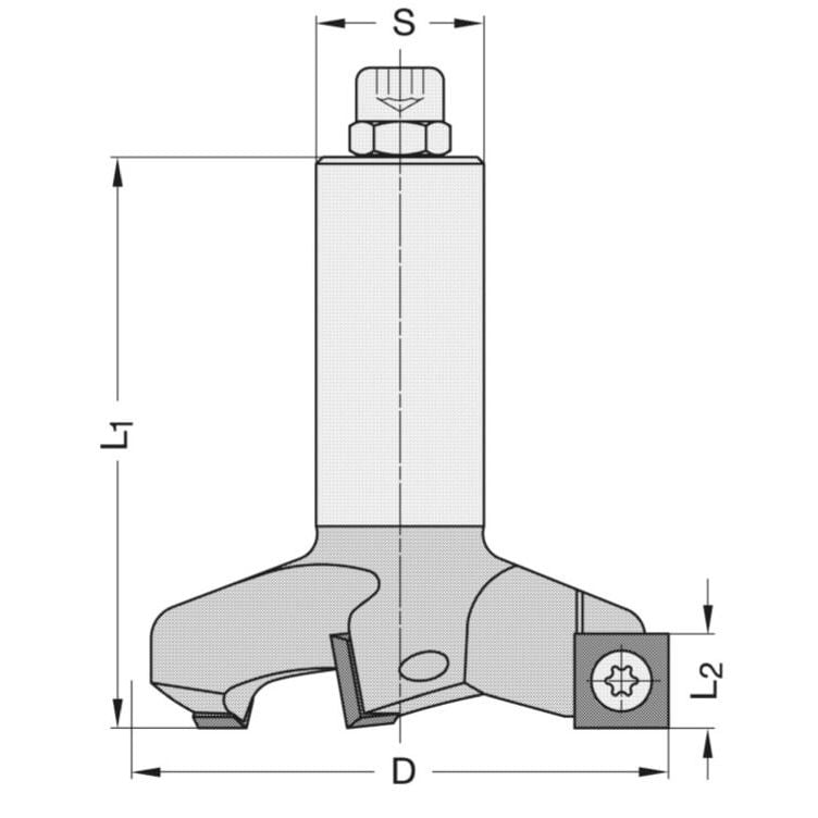Keermes Vlakfrees Ø=80 mm, L2=14 mm, S=25 mm, HW, Z=3