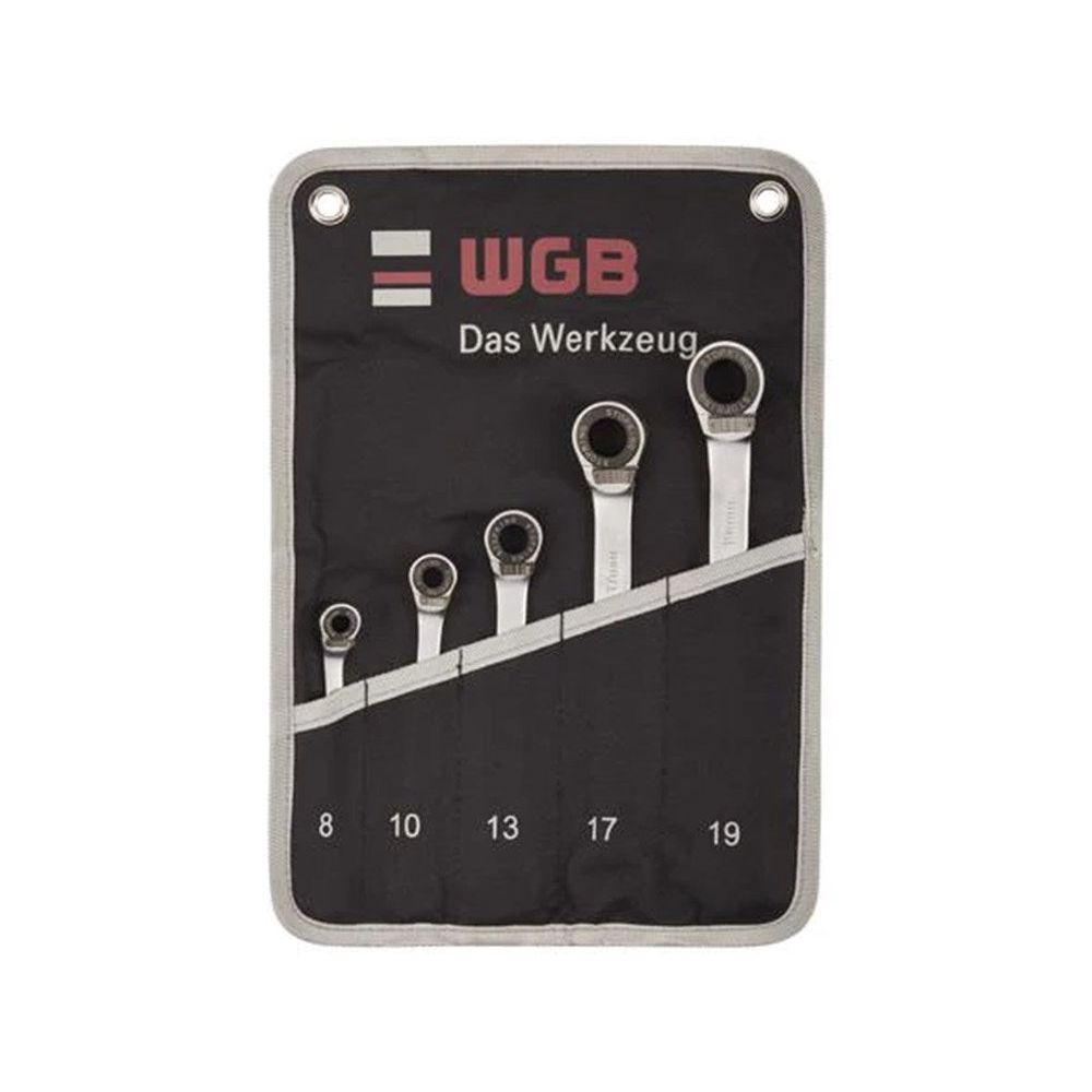 Steek-ringratelsleutelset, omschakelbaar, met stopring, 5-dlg-0