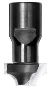 Kwartrondprofielfrees R=6,0 mm onderkant ingelegd HW, D=22 mm, Binnendraad M12, HW