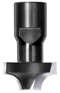 Kwartrondprofielfrees R=8,0 mm onderkant ingelegd HW, D=27 mm, Binnendraad M10, HW