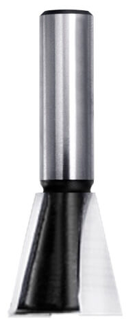 Dubbelafrondfrees R=5 + lager, HW - Schacht: 12 mm