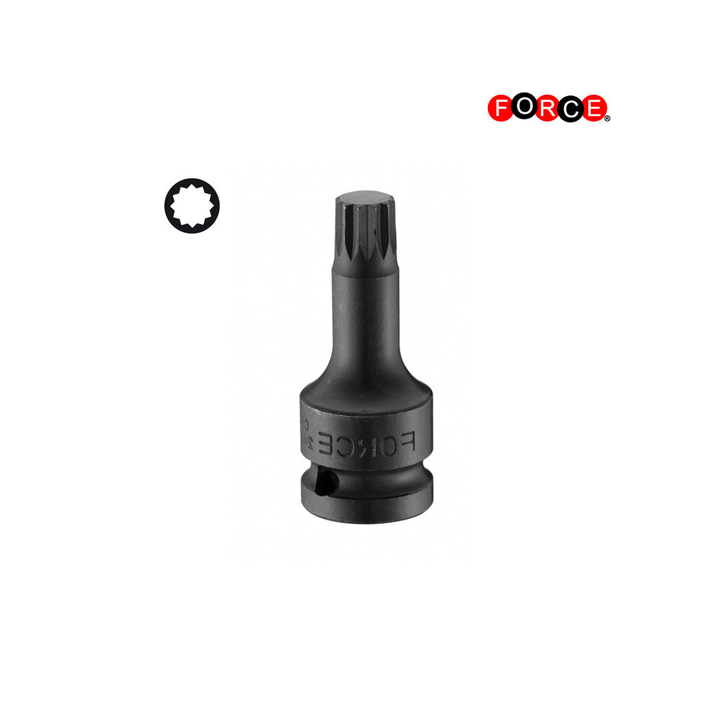 1/2" Imp. veeltand dop bit M12 (één-stuk)