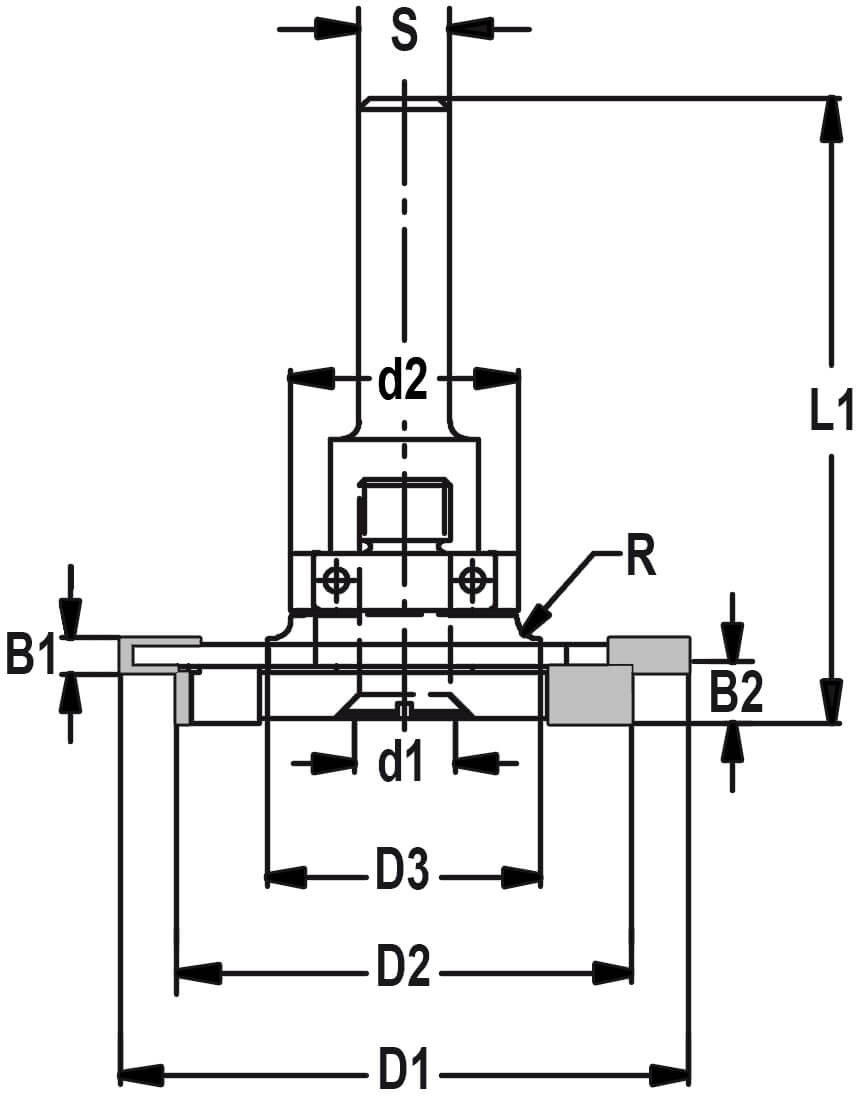 Afdichtingsfreesset met geleidelager, D=50 mm, S=10 mm, HW