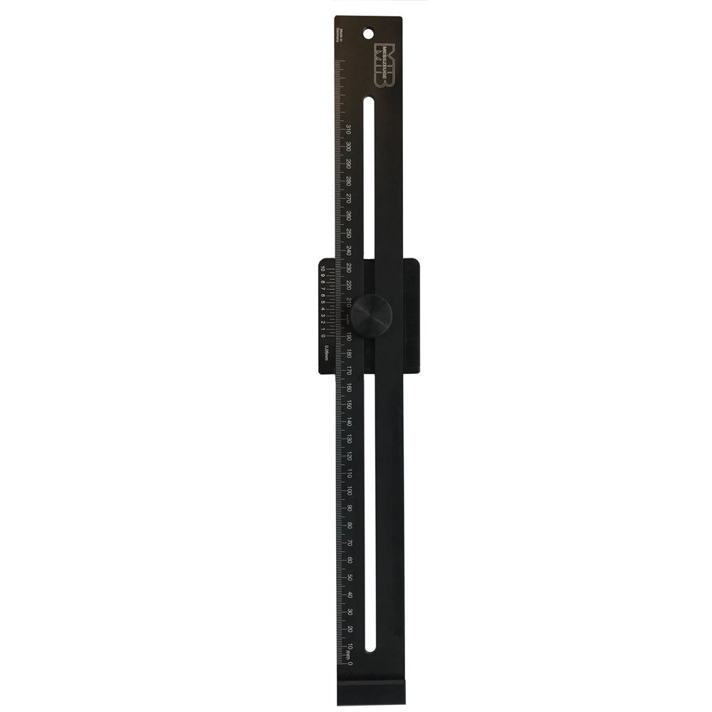 Afschrijfliniaal 800mm gehard aluminium met extra grote aanslaghaak-0