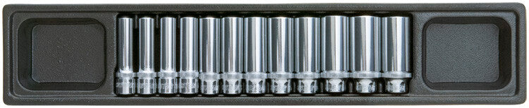 3/8" Doppenset lang, 12-delig, S-module