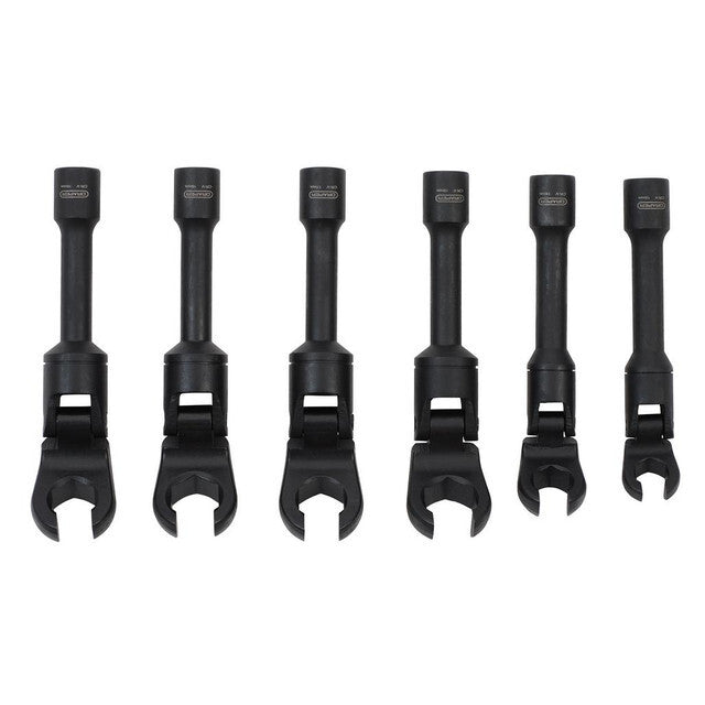 3/8" Flexibele diesel injector doppenset, 6dlg