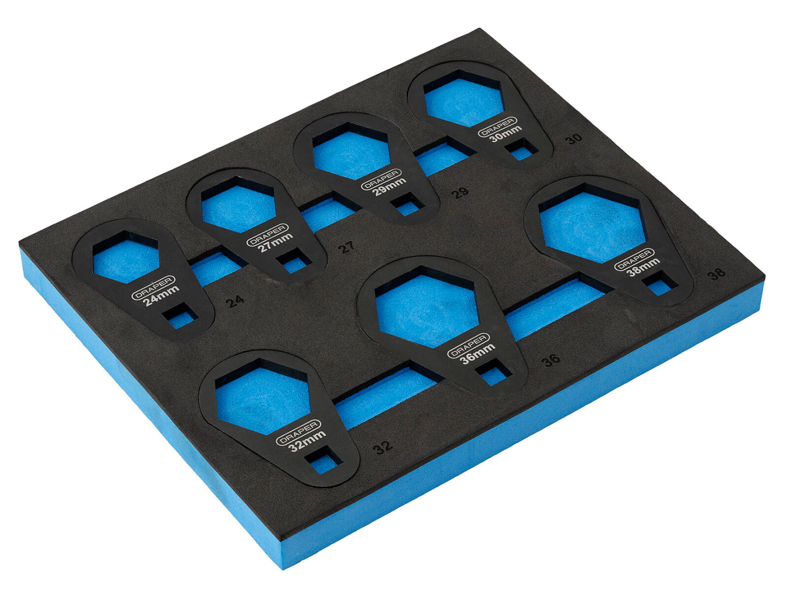 3/8" Oliefiltersleutelset in foam, 7-delig