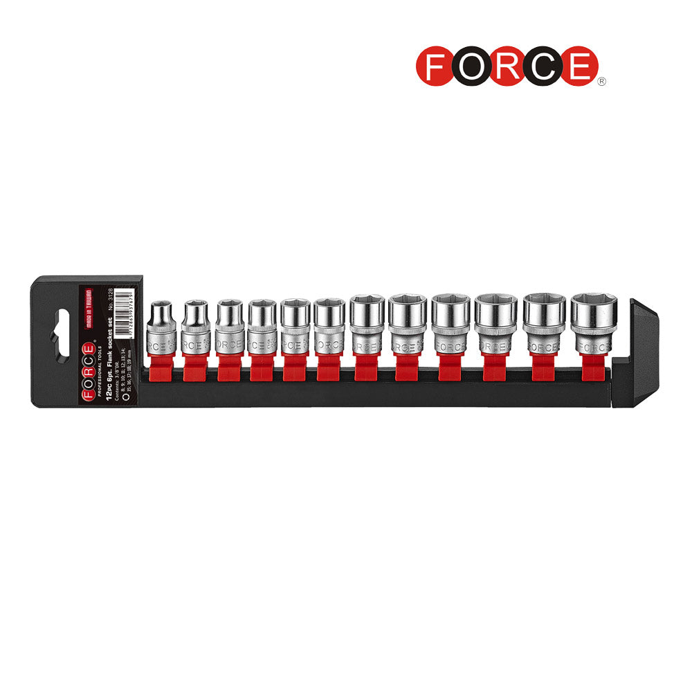 3/8" Doppenset 6-kant 12 delig