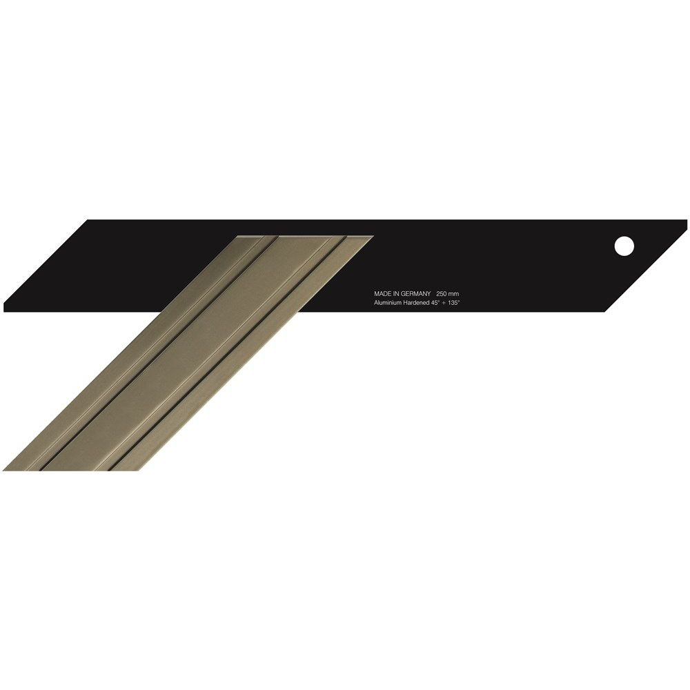 Verstekhaak 300x110mm met ALU blok brons geanodiseerd, 45 en 135 graden-0