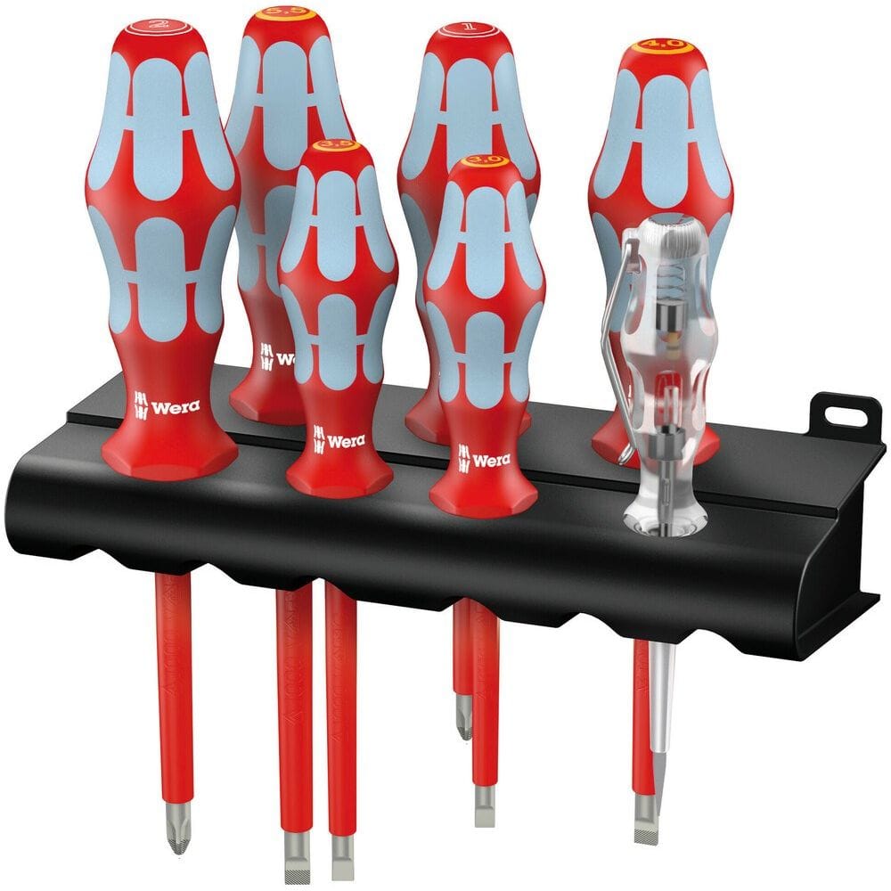 3160 I/7VDE SCHROEVENDRAAIERSET, RVS + HOUDER, 7 -DELIG-0