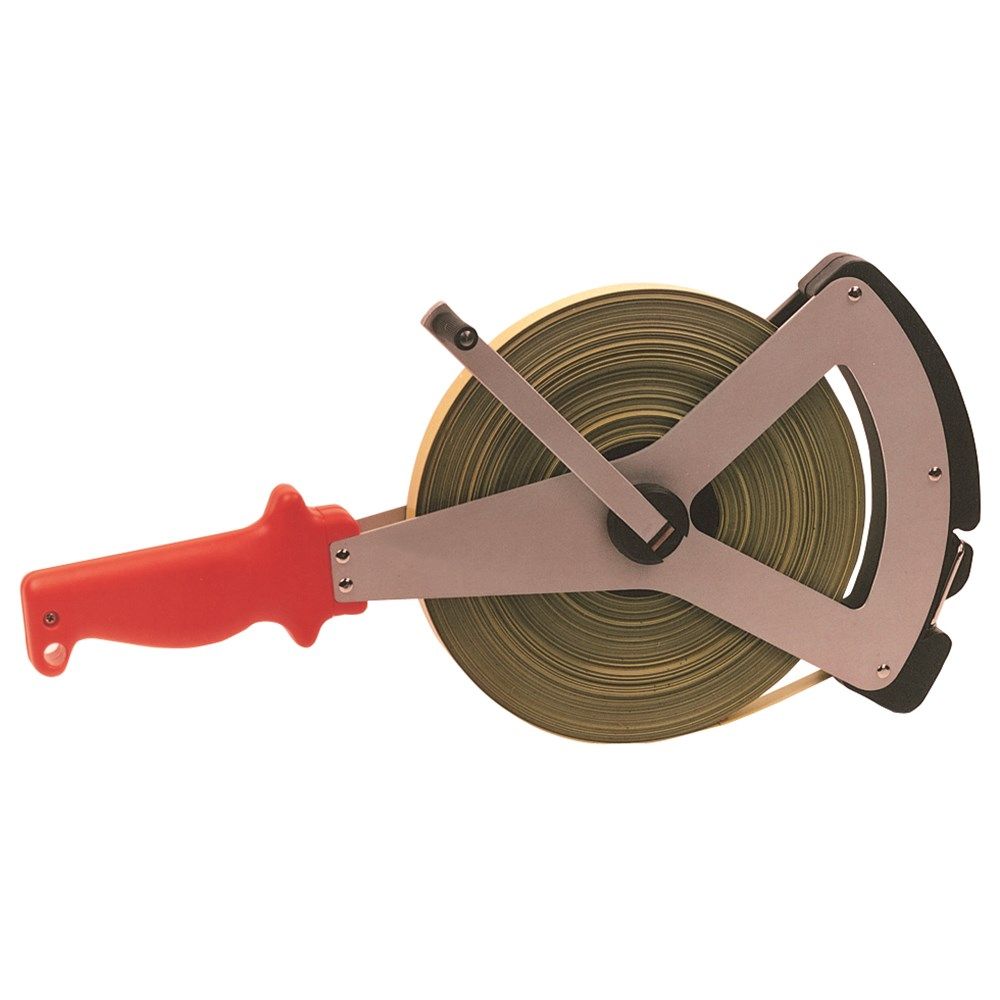 Rolbandmaat, 20m, 13mm breed mm verdeling, stalen band, Klasse II-0