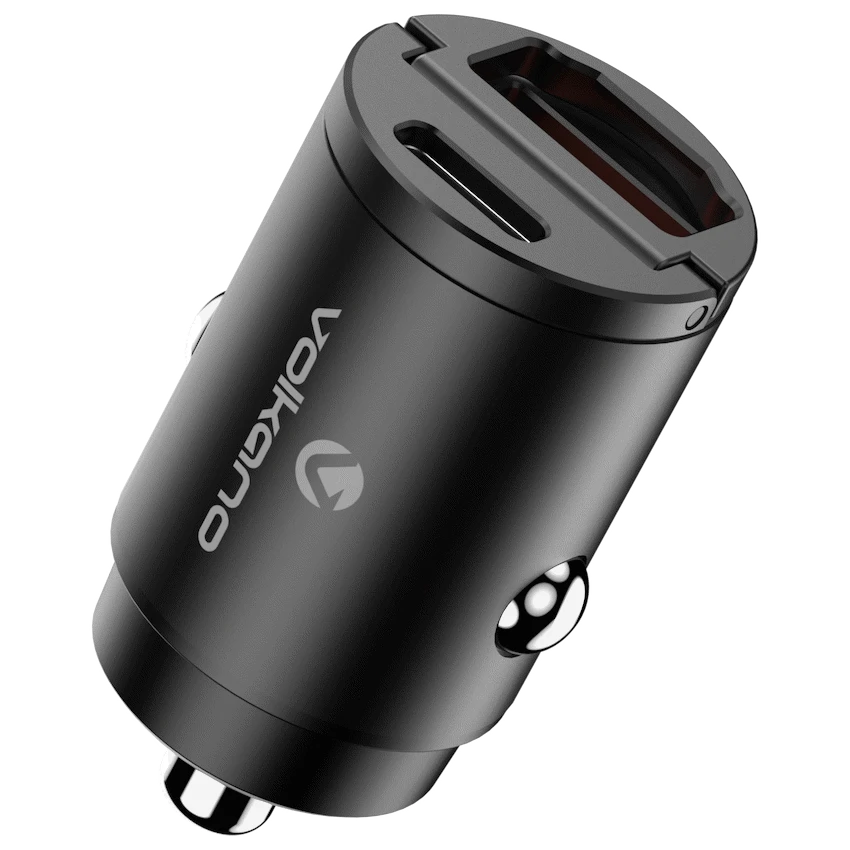 Volkano Veilix USB-autolader – 45 W – USB-A + USB-C – Zwart