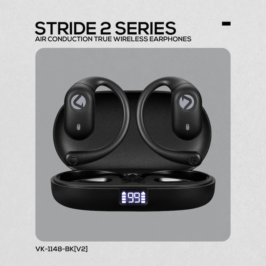 Volkano Stride 2 Open-ear oordopjes – Zwart