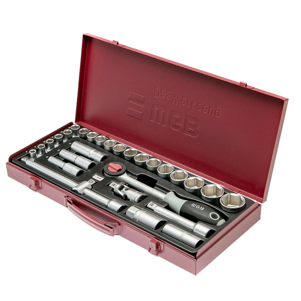 1/2" doppenset met toebehoren, 8-32 mm-0